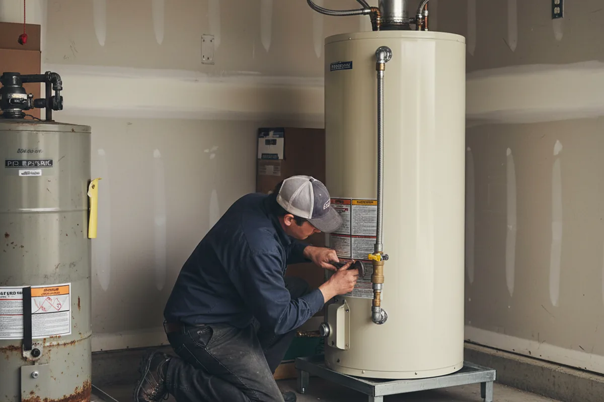 Water heater and shutoff valve replacement in San Miguel